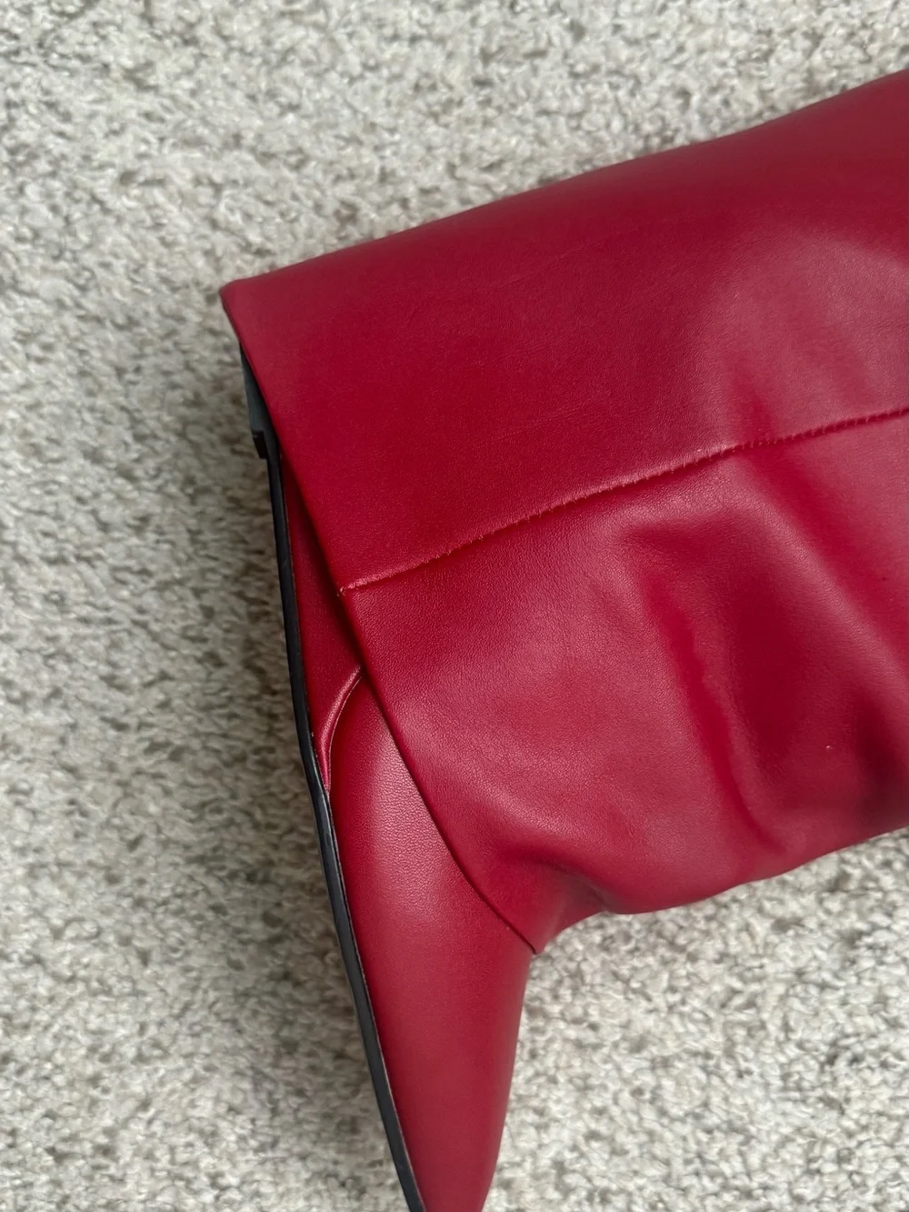 Steve Madden Women's Over-the-Knee Leather Boots - Red